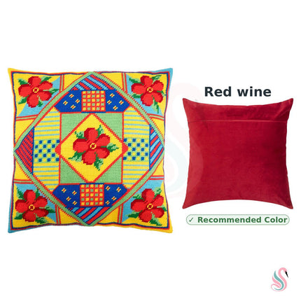 Needlepoint Pillow Kit "Flowers"