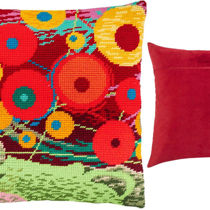 Needlepoint Pillow Kit "A Vase with Flowers"