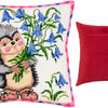 Needlepoint Pillow Kit "Hedgehog with Bellflowers"