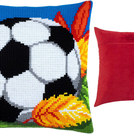 Cross Stitch Pillow Kit "Soccer"