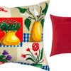 Needlepoint Pillow Kit "Vases and Flowers"