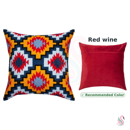 Needlepoint Pillow Kit "Hidalgo Mexican Pattern"