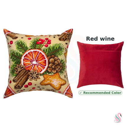 Needlepoint Pillow Kit "Mulled Wine"