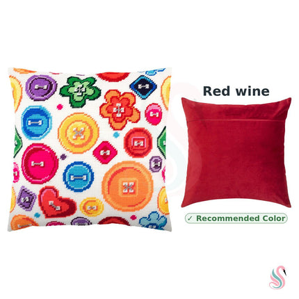 Needlepoint Pillow Kit "Buttons"