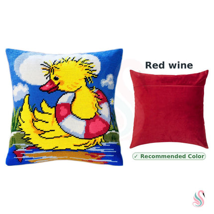 Needlepoint Pillow Kit "Duckling the Sailor"