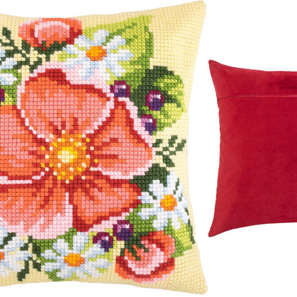 Cross Stitch Pillow Kit "Bouquet"