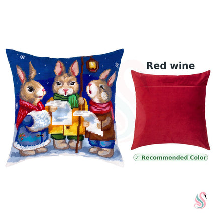 Needlepoint Pillow Kit "Hares’ Carols"