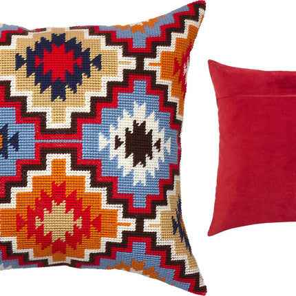 Needlepoint Pillow Kit "Puebla Mexican Pattern"