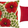 Needlepoint Pillow Kit "Red Flowers"