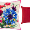Needlepoint Pillow Kit "Poppies and Cornflowers"