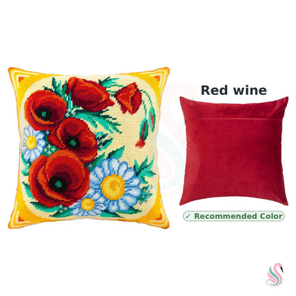 Needlepoint Pillow Kit "Bouquet of Wildflower"