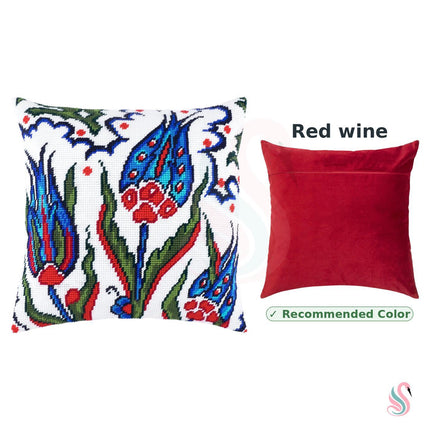 Needlepoint Pillow Kit "Turkish Tulips"