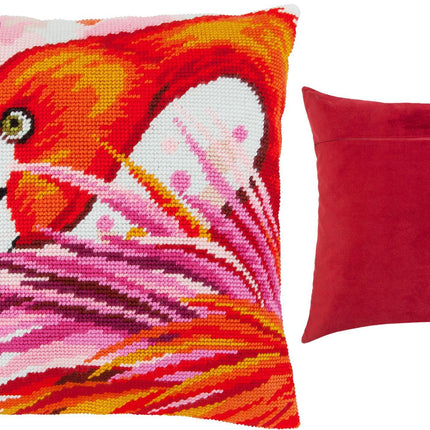 Needlepoint Pillow Kit "Flamingo"