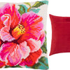 Cross Stitch Pillow Kit "Hibiscus"