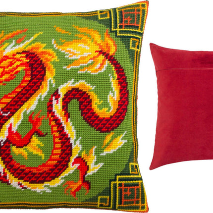 Needlepoint Pillow Kit "Chinese Dragon"