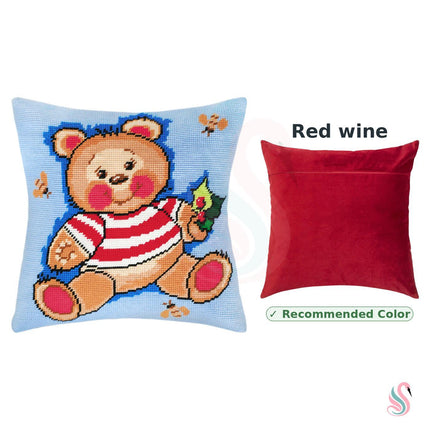 Needlepoint Pillow Kit "Teddy Bear"