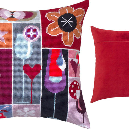 Needlepoint Pillow Kit "Cocktail Party"