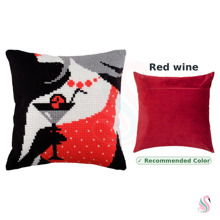 Cross Stitch Pillow Kit "Flirting"