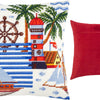 Needlepoint Pillow Kit "Overseas Adventure"