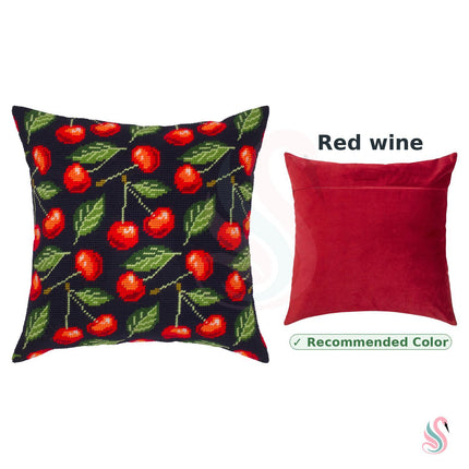 Needlepoint Pillow Kit "Cherries"