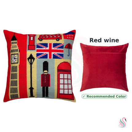 Needlepoint Pillow Kit "London Souvenirs"