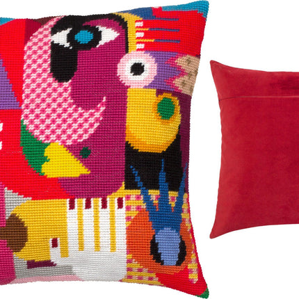 Needlepoint Pillow Kit "A Man and a Woman"