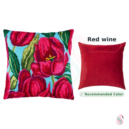 Needlepoint Pillow Kit "Tulips"