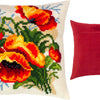 Cross Stitch Pillow Kit "Poppies, C. Klein"