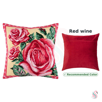 Needlepoint Pillow Kit "Rose"
