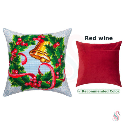 Needlepoint Pillow Kit "Advent Wreath"