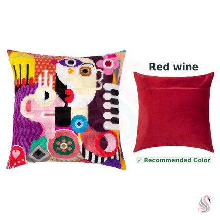 Needlepoint Pillow Kit "Radiant Women in Abstract"
