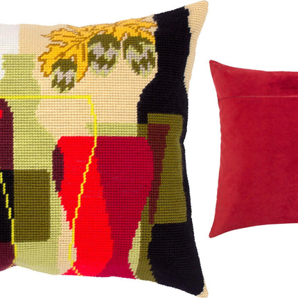 Needlepoint Pillow Kit "Still life with beer"