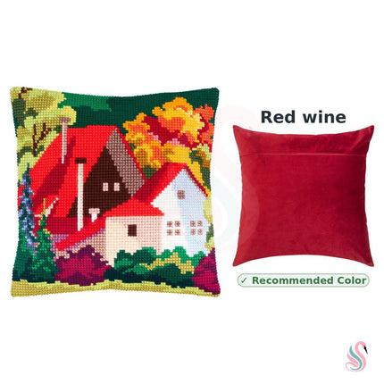 Cross Stitch Pillow Kit "Autumn Landscape"