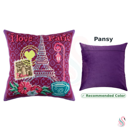 Needlepoint Pillow Kit "I Love Paris"