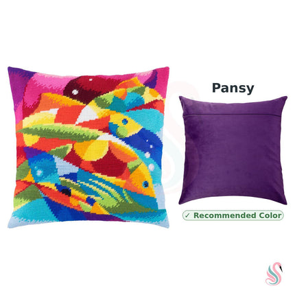 Needlepoint Pillow Kit "Abstract Fish"