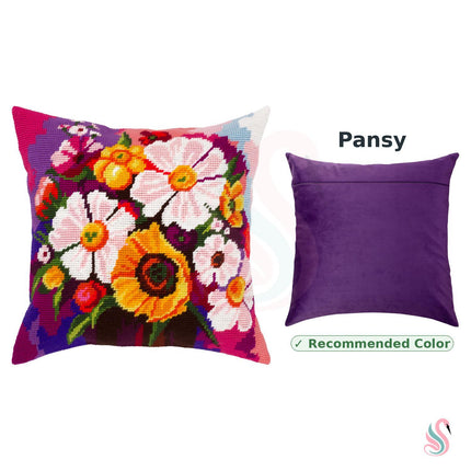 Needlepoint Pillow Kit "Wildflowers"