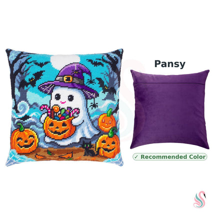 Needlepoint Pillow Kit "Ghost and treats"