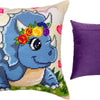 Needlepoint Pillow Kit "Little Triceratops"