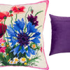 Needlepoint Pillow Kit "Poppies and Cornflowers"