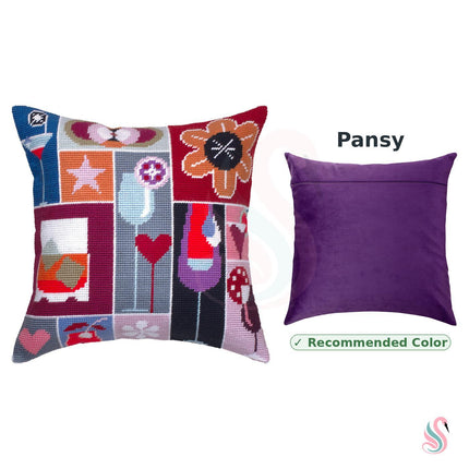 Needlepoint Pillow Kit "Cocktail Party"