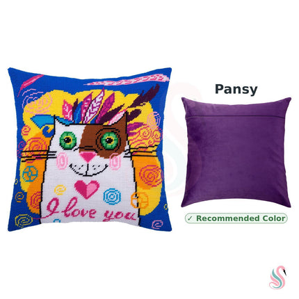 Needlepoint Pillow Kit "Beloved Cat"