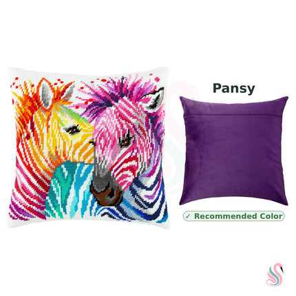 Needlepoint Pillow Kit "Zebras"