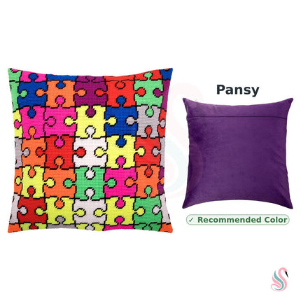 Needlepoint Pillow Kit "Puzzle"