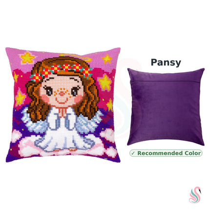 Cross Stitch Pillow Kit "Angel Girl"