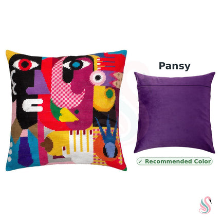 Needlepoint Pillow Kit "A Man and a Woman"