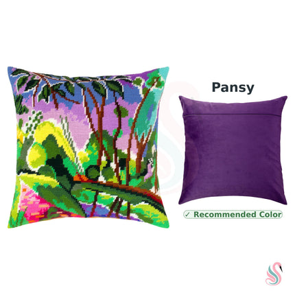 Needlepoint Pillow Kit "The Riverbank"