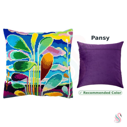 Needlepoint Pillow Kit "Abstract Tree"