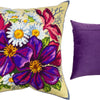 Needlepoint Pillow Kit "Clematis Flowers"