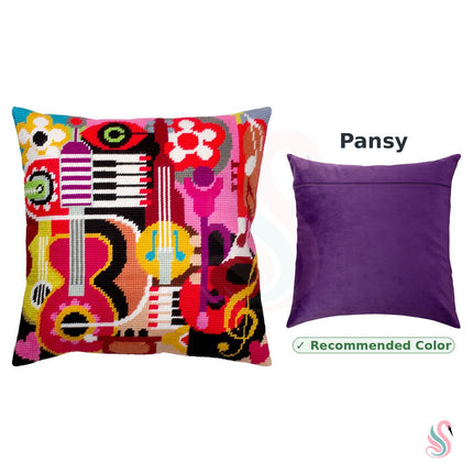 Needlepoint Pillow Kit "Music Vibes"