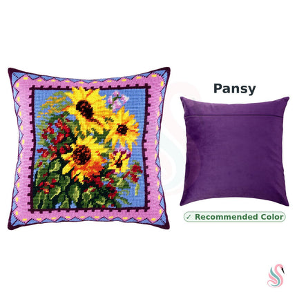Needlepoint Pillow Kit "Bouquet of Sunflowers"
